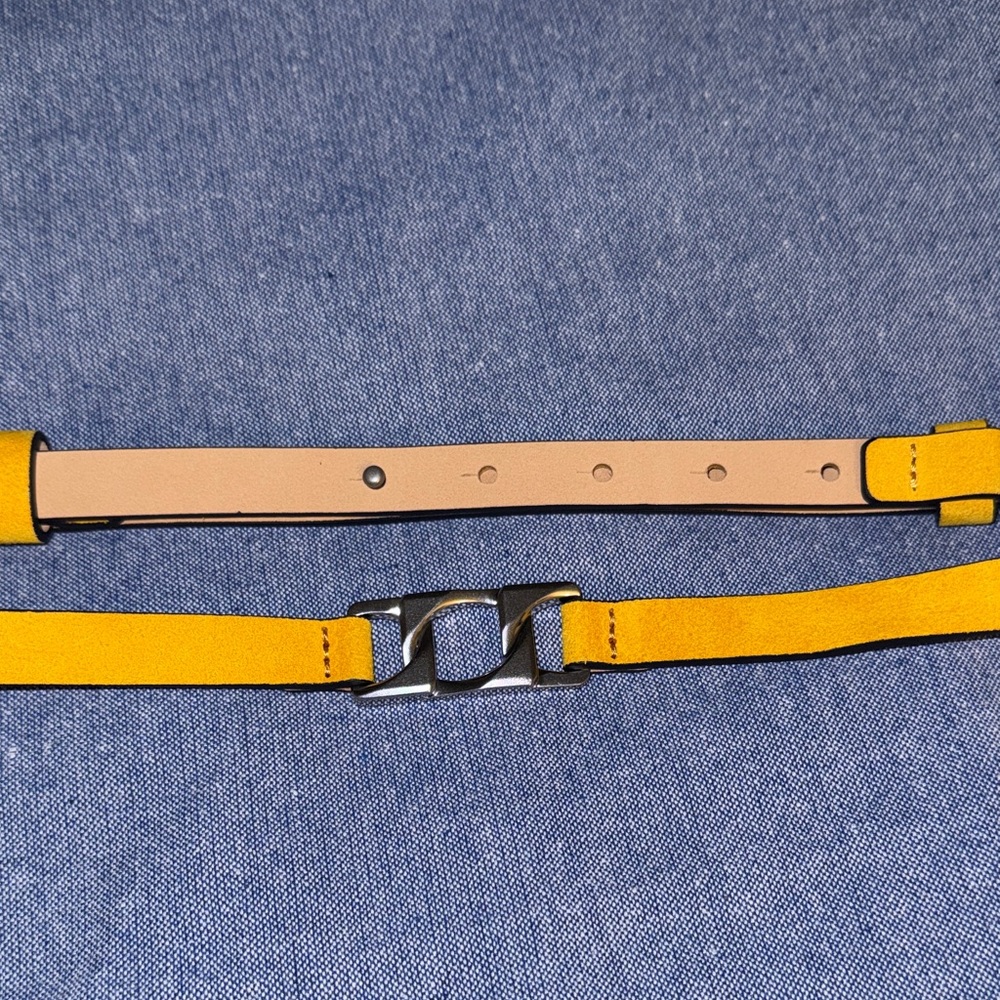 rag & bone Yellow Belt with Silver Buckle - Picture 4 of 4
